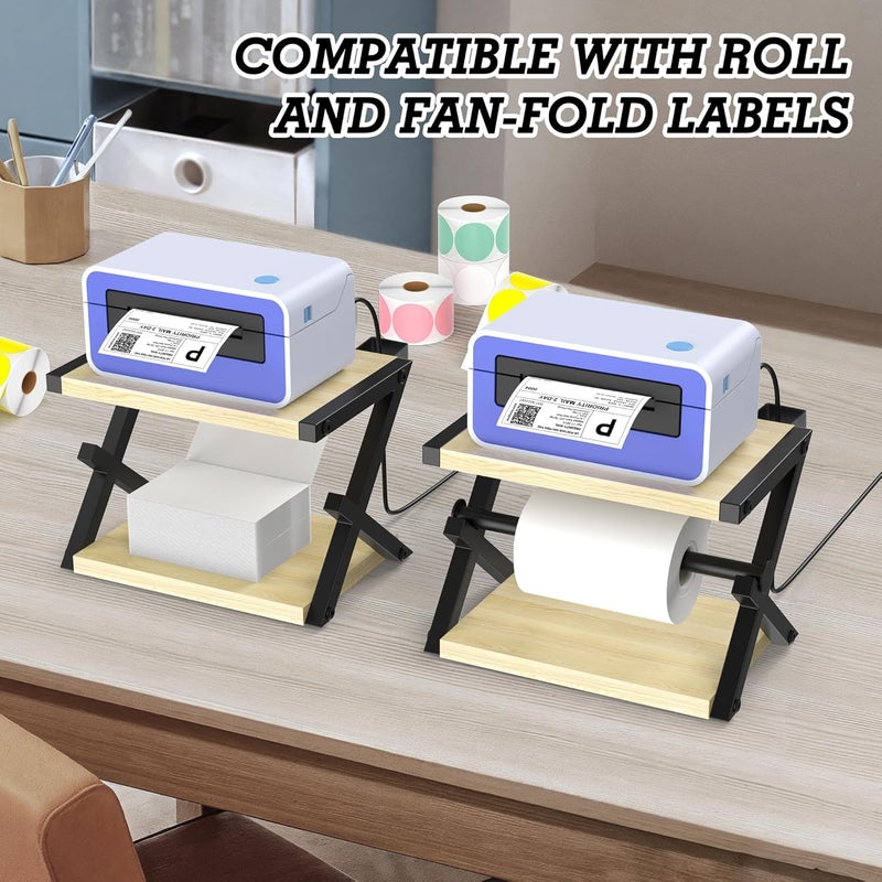 Alyoen Label Holder for Rolls and Fan-Fold Labels, Shipping Thermal Label Holder for Thermal Printer, Desktop Label Printer Accessory Supplies for Home, Office, Small Business - Image 2